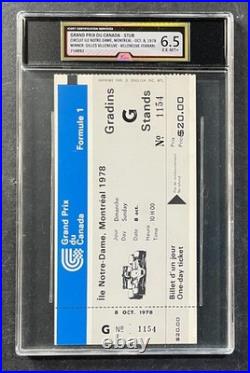 1978 Race + Qualifer F1 Tickets For Grand Prix Du Canada iCert 6/6.5 Villeneuve