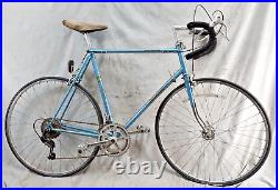1978 Raleigh Super Grand Prix Touring Road Bike 60cm Large Steel Blue Ships USA