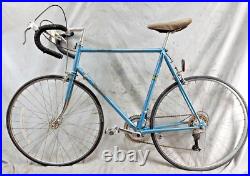 1978 Raleigh Super Grand Prix Touring Road Bike 60cm Large Steel Blue Ships USA