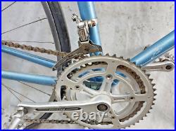 1978 Raleigh Super Grand Prix Touring Road Bike 60cm Large Steel Blue Ships USA