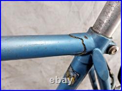 1978 Raleigh Super Grand Prix Touring Road Bike 60cm Large Steel Blue Ships USA