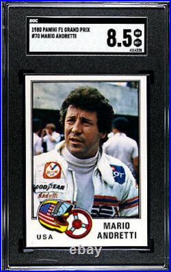 1980 Panini F1 Grand Prix #70 Mario Andretti Racing Sticker SGC 8.5 NM-MT+ POP 1
