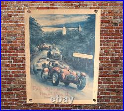 1986 Palm Springs Vintage Grand Prix Auto Race Poster! Rare Racing Window Sign