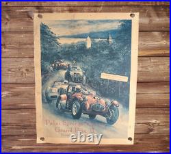 1986 Palm Springs Vintage Grand Prix Auto Race Poster! Rare Racing Window Sign