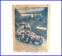 1986 Palm Springs Vintage Grand Prix Auto Race Poster! Rare Racing Window Sign