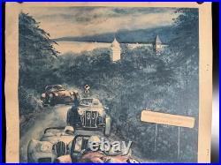 1986 Palm Springs Vintage Grand Prix Auto Race Poster! Rare Racing Window Sign