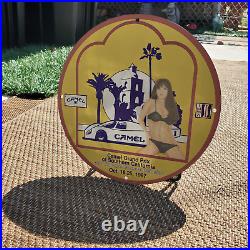 1987 Vintage Camel Grand Prix Of Southern California Porcelain Enamel Sign