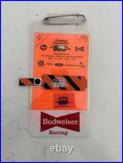 1988 Columbus Ford Dealers 500 Grand Prix Official Ticket & Band