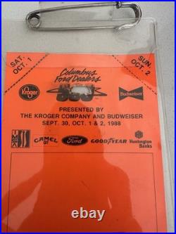 1988 Columbus Ford Dealers 500 Grand Prix Official Ticket & Band