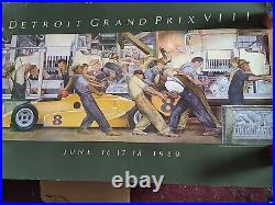 1989 Detroit Grand Prix Poster Original Issue new old stock DIA Diego Rivera