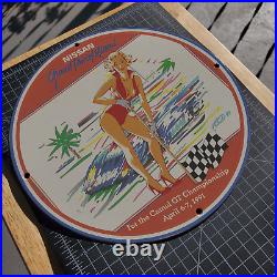 1991 Vintage Nissan Grand Prix Of Miami Camel GT Porcelain Enamel Sign