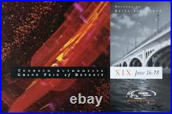 2000 Detroit Grand Prix Poster SIGNED-NEW Indy Cart Castroneves