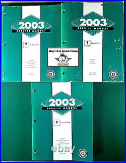 2003 Pontiac Grand Prix Shop Service Repair Manual 3 Vol Set