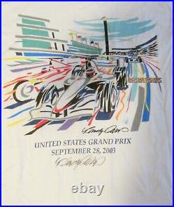 2003 Randy Owens Indianapolis Us Grand Prix T Shirt Signed Size XL