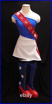 2007 US Grand Prix F1 Indianapolis Grid Girl Outfit Boots HAMILTON ALONSO MASSA