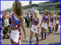 2007 US Grand Prix F1 Indianapolis Grid Girl Outfit Boots HAMILTON ALONSO MASSA