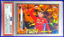 2020 Chrome Sapphire F1 #146 Charles Leclerc Car #16 /25 Orange Refractor PSA 9