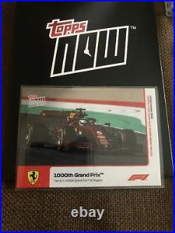 2020 F1 Topps Now card #2 Ferrari 1000th Formula 1 Grand Prix Mugello SP 1047