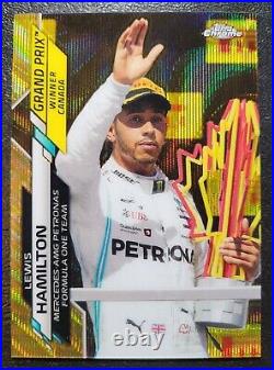 2020 Topps Chrome #139 LEWIS HAMILTON F1 Formula 1 #/50 Gold Wave Refractor SSP