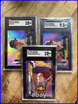 2020 Topps Chrome #162 F1 MAX VERSTAPPEN #/399 Purple Refractor Rookie RC SGC 10