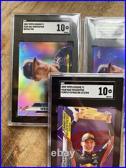 2020 Topps Chrome #162 F1 MAX VERSTAPPEN #/399 Purple Refractor Rookie RC SGC 10