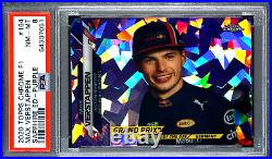 2020 Topps Chrome #164 F1 Max Verstappen #/10 Rc Purple Refractor Sapphire Psa 8