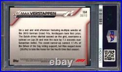 2020 Topps Chrome #164 F1 Max Verstappen #/10 Rc Purple Refractor Sapphire Psa 8