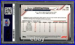 2020 Topps Chrome #179 F1 MAX VERSTAPPEN #/399 Purple Refractor SP RC PSA 9 MINT