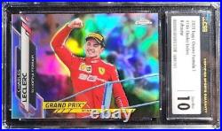 2020 Topps Chrome F1 #146 CHARLES LECLERC Rookie RC Refractor SP CSG 10 GEM MINT