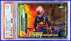 2020 Topps Chrome F1 #159 Max Verstappen #/50 True Gold Refractor Psa 9 Pop 1/1