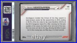2020 Topps Chrome F1 #165 Sapphire Max Verstappen /50 Gold Refractor SP RC PSA 9