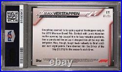 2020 Topps Chrome F1 #171 MAX VERSTAPPEN #1 /25 Orange Wave Refractor 1/1 PSA 7