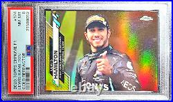 2020 Topps Chrome F1 #174 Gold Refractor #/50 Lewis Hamilton 1st Edition PSA 8