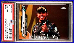 2020 Topps Chrome F1 #174 Gold Refractor #/50 Lewis Hamilton 1st Edition PSA 8