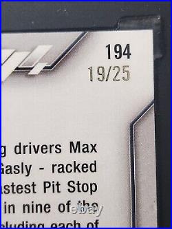 2020 Topps Chrome F1 #194 Max Verstappen #/25 Orange Refractor Sp Sgc 9 Pop 1/1