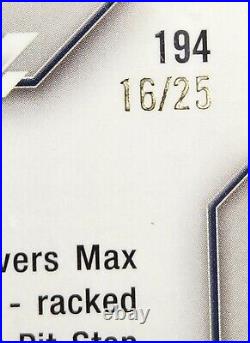 2020 Topps Chrome F1 #194 Orange Refractor #/25 Max Verstappen Rc Sgc 9 Pop 1/1