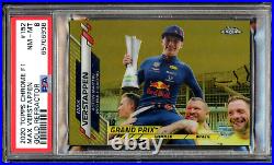 2020 Topps Chrome F1 # /50 #152 Gold Refractor Max Verstappen Rookie PSA 8 SP RC