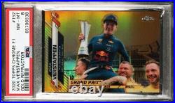 2020 Topps Chrome F1 # /50 #152 Gold Refractor Max Verstappen Rookie PSA 8 SP RC