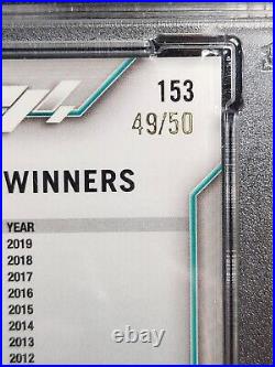 2020 Topps Chrome F1 #/50 Gold Wave Refractor #153 Lewis Hamilton PSA 7 SP RC 44