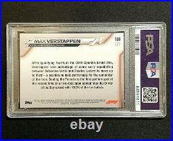 2020 Topps Chrome F1 Grand Prix SuperFractor #158 Max Verstappen RC 1/1 PSA 8