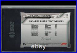 2020 Topps Chrome Formula 1 #139 Lewis Hamilton Orange Wave Refractor /25 Sgc 9