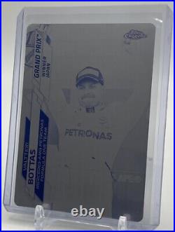 2020 Topps Chrome Formula 1 F1 Valtteri Bottas Black Printing Plate #1/1 #149