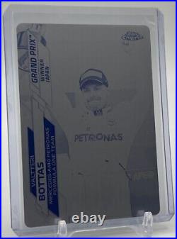 2020 Topps Chrome Formula 1 F1 Valtteri Bottas Black Printing Plate #1/1 #149