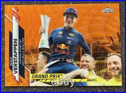 2020 Topps Chrome Formula 1 Orange Wave Refractor 11/25 Max Verstappen Rookie RC