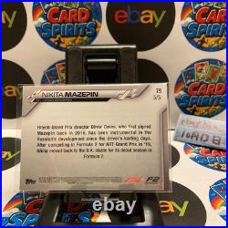 2020 Topps Chrome Nikita Mazepin 5/5 F2 Hitech Grand Prix Red Refractor Card 2020 Topps Chrome Nikita Mazepin 5/5 F2 Hitech Grand Prix Red Refractor Card