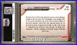 2020 Topps Chrome Sapphire F1 # /50 Gold Refractor #162 MAX VERSTAPPEN RC PSA 8