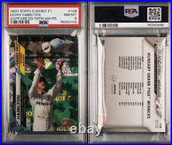 2020 Topps Chrome Sapphire F1 #/70 70th Anniversary Lewis Hamilton Rookie PSA 8