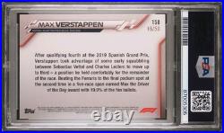 2020 Topps Chrome Sapphire F1 Max Verstappen /50 Gold Refractor #158 PSA 9 RC SP