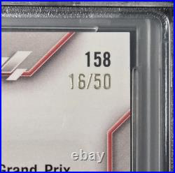 2020 Topps Chrome Sapphire F1 Max Verstappen /50 Gold Refractor #158 PSA 9 RC SP