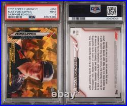 2020 Topps Chrome Sapphire F1 Max Verstappen /50 Gold Refractor #158 PSA 9 RC SP